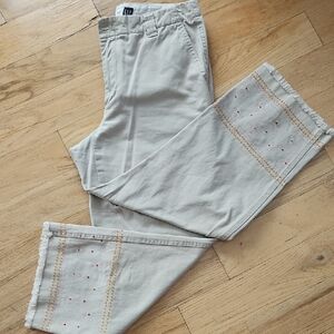 Cropped Embellished Pants By GAP
